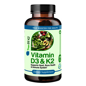 TrueMed Vitamin D3 K2 5000 IU 125 mcg, The Ultimate Supplement for Bone and Heart Health front image