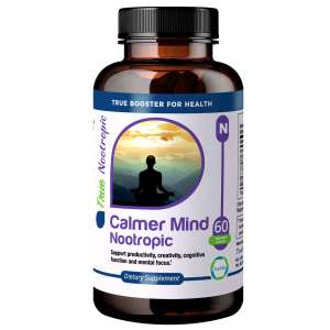 Nootropic Brain Booster Capsules - 60 Capsules, 500 mg front image