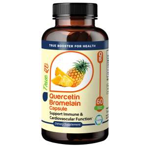 Quercetin 800 mg with Bromelain 165 mg Supplement Support Immune and Cardiovascular Function, 60 Capsules front image