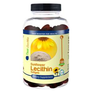 Sunflower Lecithin, 1200mg for Milk Flow, Made in USA, 100 Softgels women loosen existing fatty front image