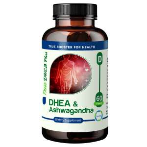TrueMed DHEA and Ashwagandha Root Powder Capsules, 385 mg, 60 Capsules front image