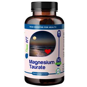 TrueMed Magnesium Taurate Supplements 1500mg: Nourish Your Cardiovascular Health! 90 Capsules front image