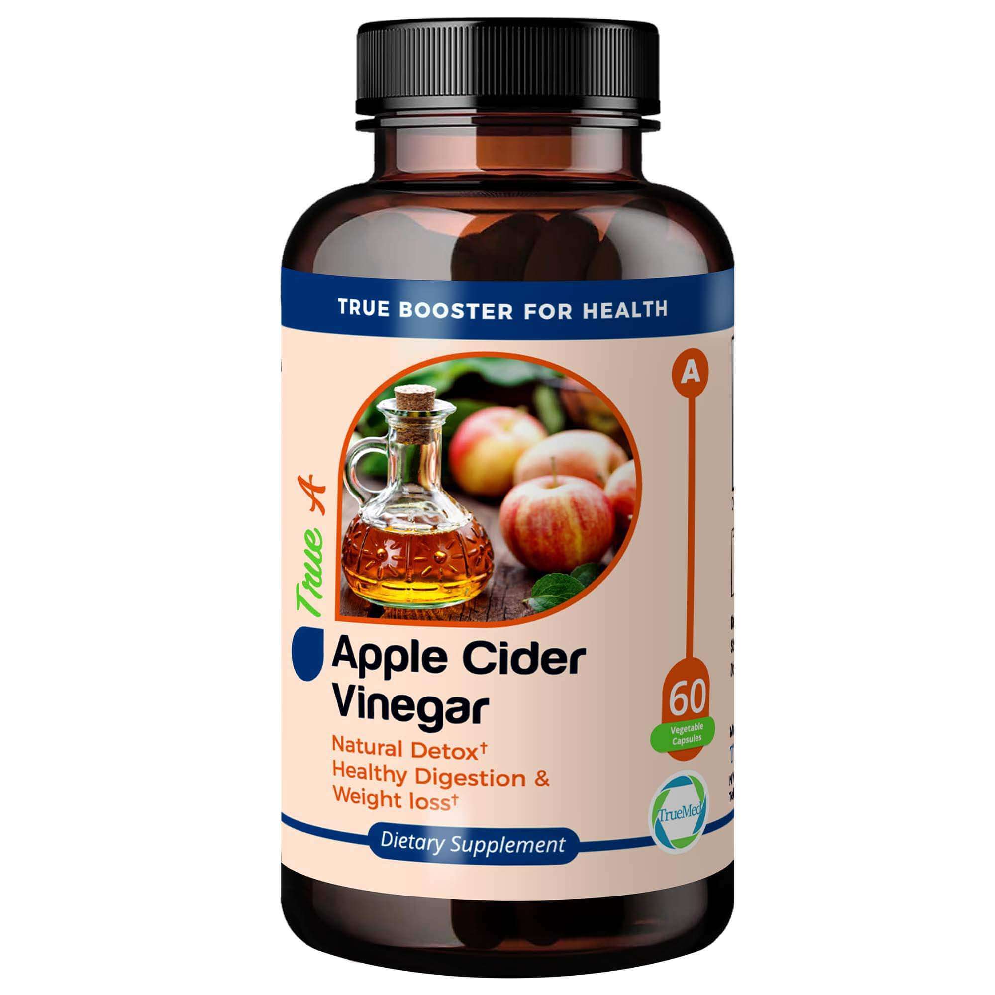TrueMed Apple Cider Vinegar Capsules 750mg for Weight Management front image